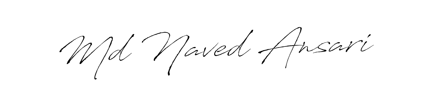 How to make Md Naved Ansari signature? Antro_Vectra is a professional autograph style. Create handwritten signature for Md Naved Ansari name. Md Naved Ansari signature style 6 images and pictures png