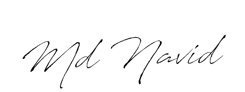 Design your own signature with our free online signature maker. With this signature software, you can create a handwritten (Antro_Vectra) signature for name Md Navid. Md Navid signature style 6 images and pictures png