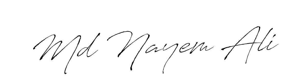Use a signature maker to create a handwritten signature online. With this signature software, you can design (Antro_Vectra) your own signature for name Md Nayem Ali. Md Nayem Ali signature style 6 images and pictures png