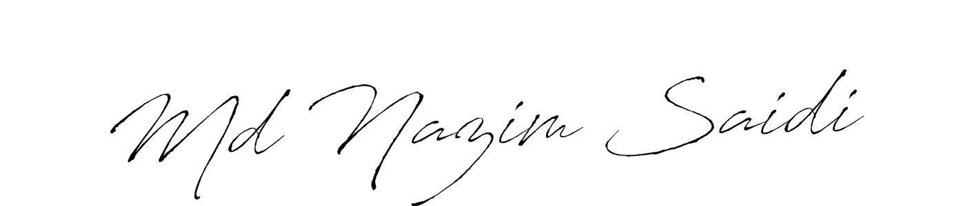 You should practise on your own different ways (Antro_Vectra) to write your name (Md Nazim Saidi) in signature. don't let someone else do it for you. Md Nazim Saidi signature style 6 images and pictures png
