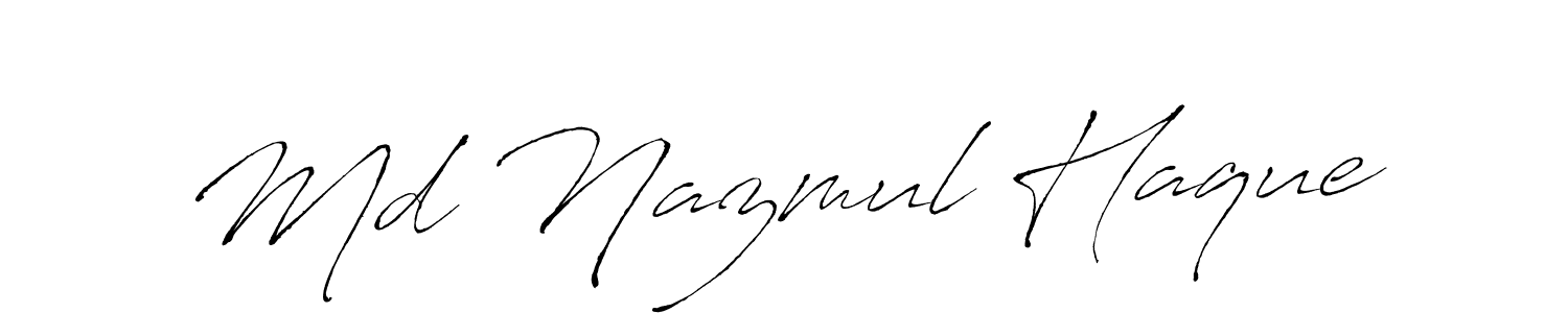 Make a beautiful signature design for name Md Nazmul Haque. With this signature (Antro_Vectra) style, you can create a handwritten signature for free. Md Nazmul Haque signature style 6 images and pictures png