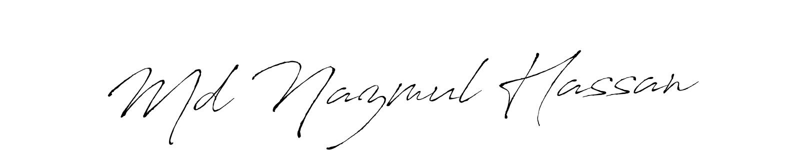 Design your own signature with our free online signature maker. With this signature software, you can create a handwritten (Antro_Vectra) signature for name Md Nazmul Hassan. Md Nazmul Hassan signature style 6 images and pictures png