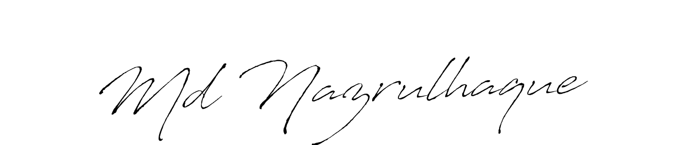 Create a beautiful signature design for name Md Nazrulhaque. With this signature (Antro_Vectra) fonts, you can make a handwritten signature for free. Md Nazrulhaque signature style 6 images and pictures png