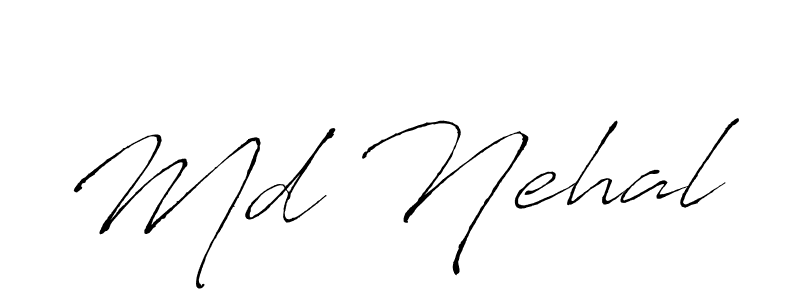 Also You can easily find your signature by using the search form. We will create Md Nehal name handwritten signature images for you free of cost using Antro_Vectra sign style. Md Nehal signature style 6 images and pictures png