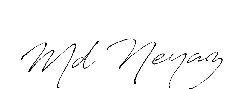 How to make Md Neyaz signature? Antro_Vectra is a professional autograph style. Create handwritten signature for Md Neyaz name. Md Neyaz signature style 6 images and pictures png