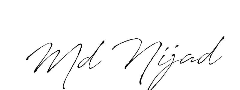 Create a beautiful signature design for name Md Nijad. With this signature (Antro_Vectra) fonts, you can make a handwritten signature for free. Md Nijad signature style 6 images and pictures png