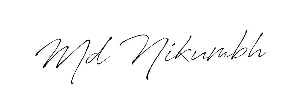 Md Nikumbh stylish signature style. Best Handwritten Sign (Antro_Vectra) for my name. Handwritten Signature Collection Ideas for my name Md Nikumbh. Md Nikumbh signature style 6 images and pictures png