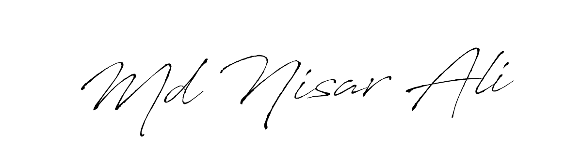 Design your own signature with our free online signature maker. With this signature software, you can create a handwritten (Antro_Vectra) signature for name Md Nisar Ali. Md Nisar Ali signature style 6 images and pictures png