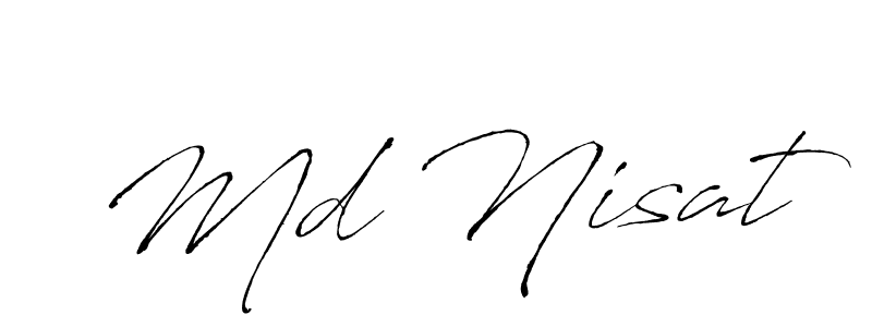 Design your own signature with our free online signature maker. With this signature software, you can create a handwritten (Antro_Vectra) signature for name Md Nisat. Md Nisat signature style 6 images and pictures png