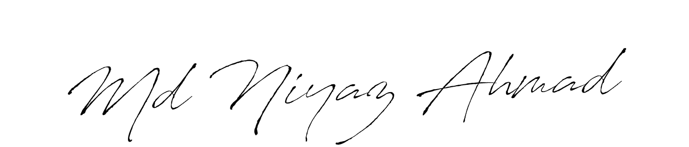 Create a beautiful signature design for name Md Niyaz Ahmad. With this signature (Antro_Vectra) fonts, you can make a handwritten signature for free. Md Niyaz Ahmad signature style 6 images and pictures png