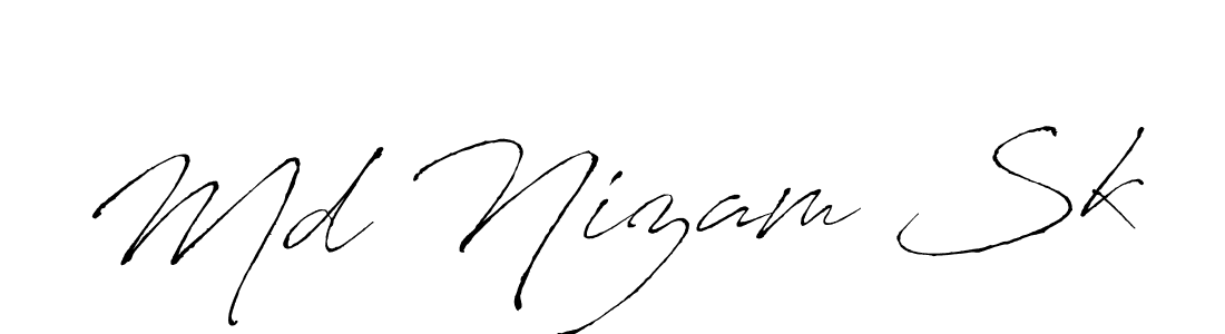 Use a signature maker to create a handwritten signature online. With this signature software, you can design (Antro_Vectra) your own signature for name Md Nizam Sk. Md Nizam Sk signature style 6 images and pictures png