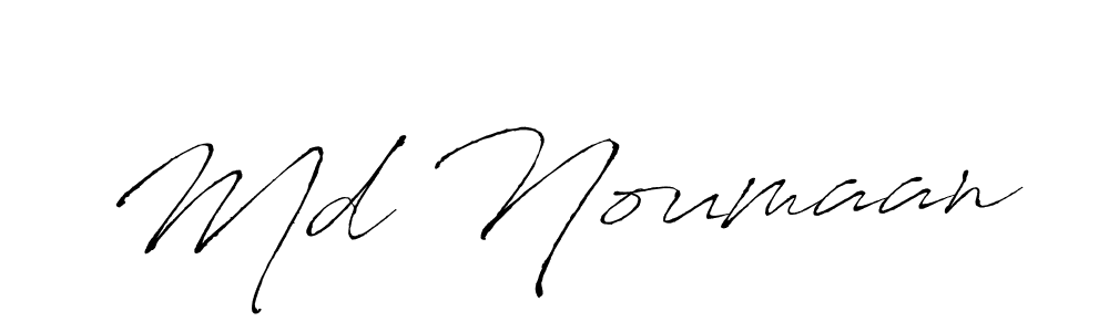 How to make Md Noumaan name signature. Use Antro_Vectra style for creating short signs online. This is the latest handwritten sign. Md Noumaan signature style 6 images and pictures png