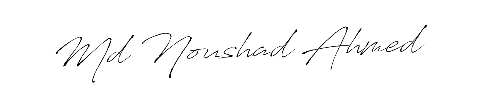 Md Noushad Ahmed stylish signature style. Best Handwritten Sign (Antro_Vectra) for my name. Handwritten Signature Collection Ideas for my name Md Noushad Ahmed. Md Noushad Ahmed signature style 6 images and pictures png