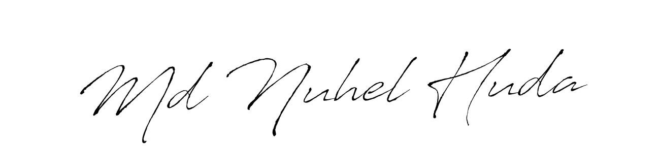 Also we have Md Nuhel Huda name is the best signature style. Create professional handwritten signature collection using Antro_Vectra autograph style. Md Nuhel Huda signature style 6 images and pictures png