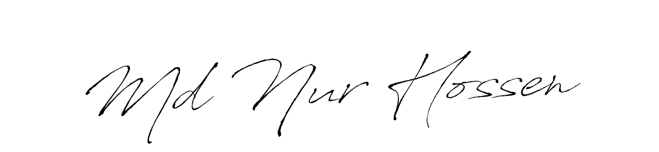 The best way (Antro_Vectra) to make a short signature is to pick only two or three words in your name. The name Md Nur Hossen include a total of six letters. For converting this name. Md Nur Hossen signature style 6 images and pictures png