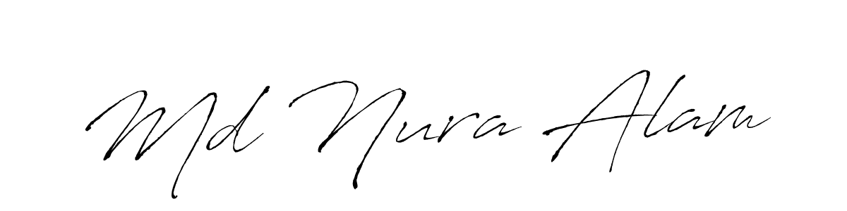 The best way (Antro_Vectra) to make a short signature is to pick only two or three words in your name. The name Md Nura Alam include a total of six letters. For converting this name. Md Nura Alam signature style 6 images and pictures png
