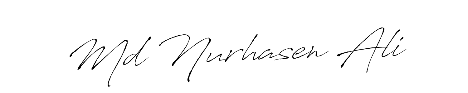 Md Nurhasen Ali stylish signature style. Best Handwritten Sign (Antro_Vectra) for my name. Handwritten Signature Collection Ideas for my name Md Nurhasen Ali. Md Nurhasen Ali signature style 6 images and pictures png