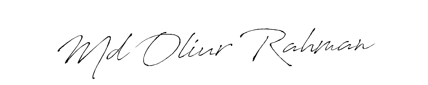 This is the best signature style for the Md Oliur Rahman name. Also you like these signature font (Antro_Vectra). Mix name signature. Md Oliur Rahman signature style 6 images and pictures png