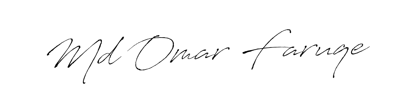 Md Omar Faruqe stylish signature style. Best Handwritten Sign (Antro_Vectra) for my name. Handwritten Signature Collection Ideas for my name Md Omar Faruqe. Md Omar Faruqe signature style 6 images and pictures png