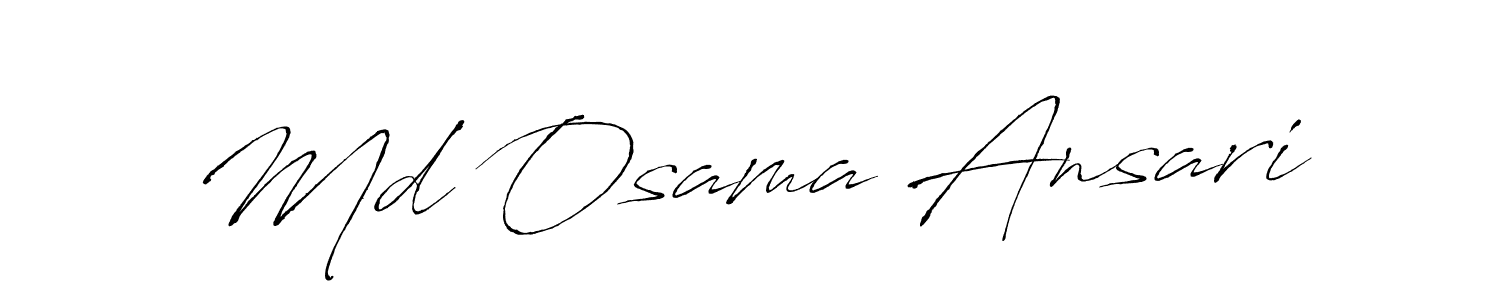 It looks lik you need a new signature style for name Md Osama Ansari. Design unique handwritten (Antro_Vectra) signature with our free signature maker in just a few clicks. Md Osama Ansari signature style 6 images and pictures png