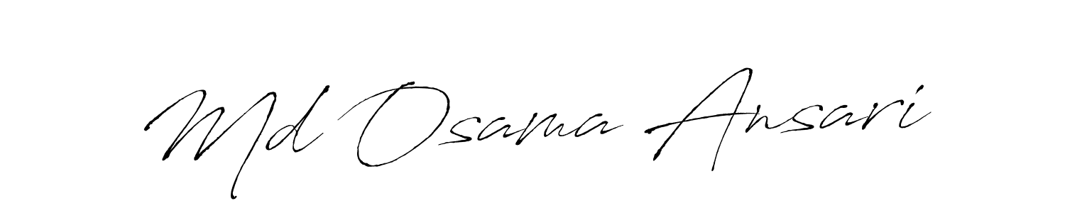 Create a beautiful signature design for name Md Osama Ansari. With this signature (Antro_Vectra) fonts, you can make a handwritten signature for free. Md Osama Ansari signature style 6 images and pictures png