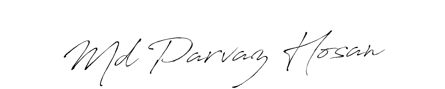 How to make Md Parvaz Hosan signature? Antro_Vectra is a professional autograph style. Create handwritten signature for Md Parvaz Hosan name. Md Parvaz Hosan signature style 6 images and pictures png
