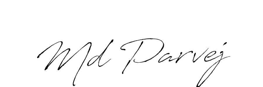 Create a beautiful signature design for name Md Parvej. With this signature (Antro_Vectra) fonts, you can make a handwritten signature for free. Md Parvej signature style 6 images and pictures png