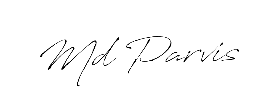The best way (Antro_Vectra) to make a short signature is to pick only two or three words in your name. The name Md Parvis include a total of six letters. For converting this name. Md Parvis signature style 6 images and pictures png