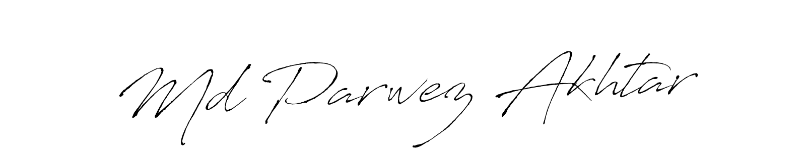Create a beautiful signature design for name Md Parwez Akhtar. With this signature (Antro_Vectra) fonts, you can make a handwritten signature for free. Md Parwez Akhtar signature style 6 images and pictures png
