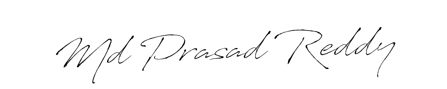 How to make Md Prasad Reddy signature? Antro_Vectra is a professional autograph style. Create handwritten signature for Md Prasad Reddy name. Md Prasad Reddy signature style 6 images and pictures png