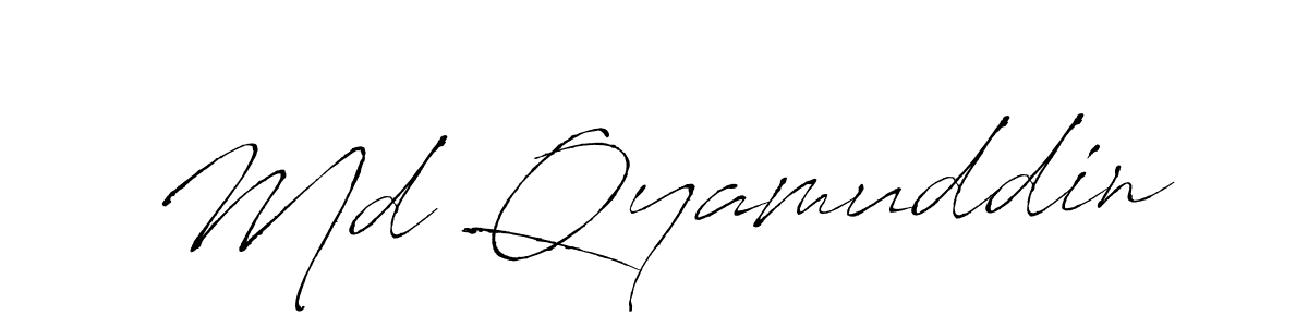 Use a signature maker to create a handwritten signature online. With this signature software, you can design (Antro_Vectra) your own signature for name Md Qyamuddin. Md Qyamuddin signature style 6 images and pictures png