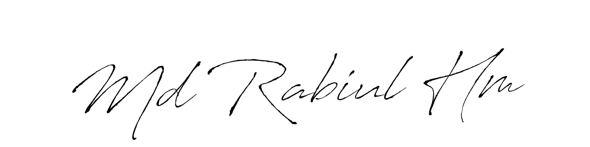 The best way (Antro_Vectra) to make a short signature is to pick only two or three words in your name. The name Md Rabiul Hm include a total of six letters. For converting this name. Md Rabiul Hm signature style 6 images and pictures png