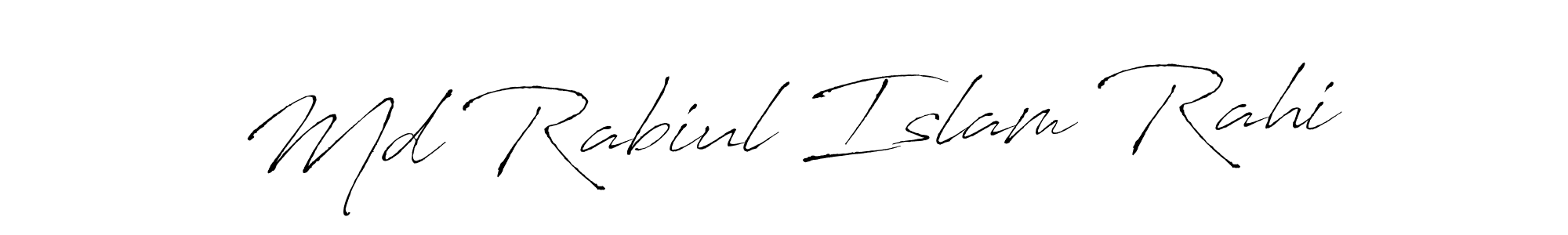 The best way (Antro_Vectra) to make a short signature is to pick only two or three words in your name. The name Md Rabiul Islam Rahi include a total of six letters. For converting this name. Md Rabiul Islam Rahi signature style 6 images and pictures png