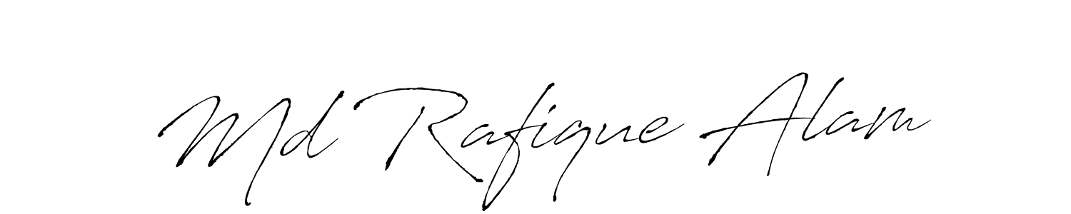Create a beautiful signature design for name Md Rafique Alam. With this signature (Antro_Vectra) fonts, you can make a handwritten signature for free. Md Rafique Alam signature style 6 images and pictures png