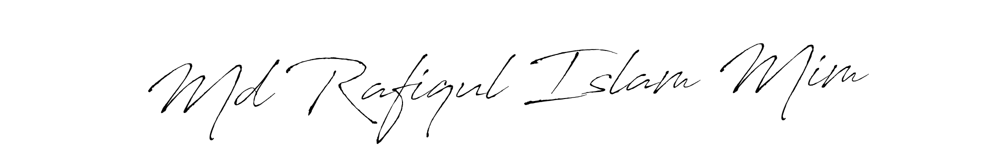 Use a signature maker to create a handwritten signature online. With this signature software, you can design (Antro_Vectra) your own signature for name Md Rafiqul Islam Mim. Md Rafiqul Islam Mim signature style 6 images and pictures png