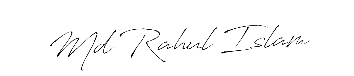 How to make Md Rahul Islam name signature. Use Antro_Vectra style for creating short signs online. This is the latest handwritten sign. Md Rahul Islam signature style 6 images and pictures png