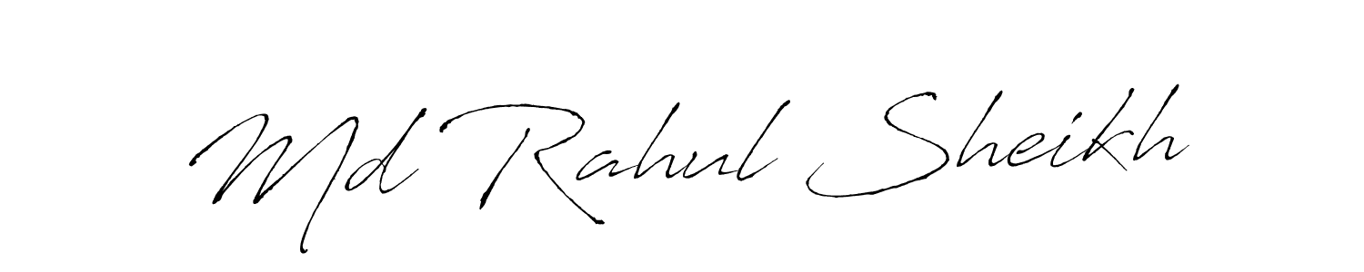 The best way (Antro_Vectra) to make a short signature is to pick only two or three words in your name. The name Md Rahul Sheikh include a total of six letters. For converting this name. Md Rahul Sheikh signature style 6 images and pictures png