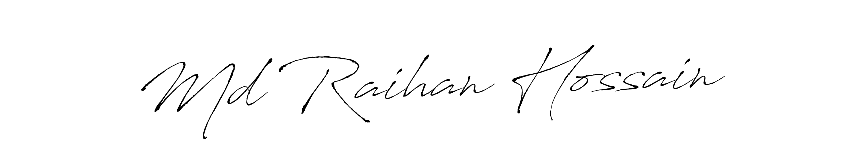 Md Raihan Hossain stylish signature style. Best Handwritten Sign (Antro_Vectra) for my name. Handwritten Signature Collection Ideas for my name Md Raihan Hossain. Md Raihan Hossain signature style 6 images and pictures png