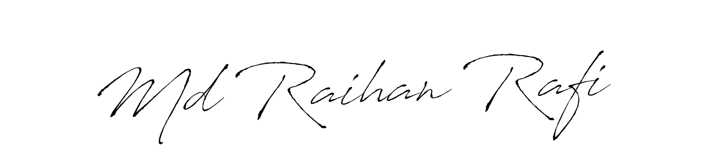 How to make Md Raihan Rafi name signature. Use Antro_Vectra style for creating short signs online. This is the latest handwritten sign. Md Raihan Rafi signature style 6 images and pictures png