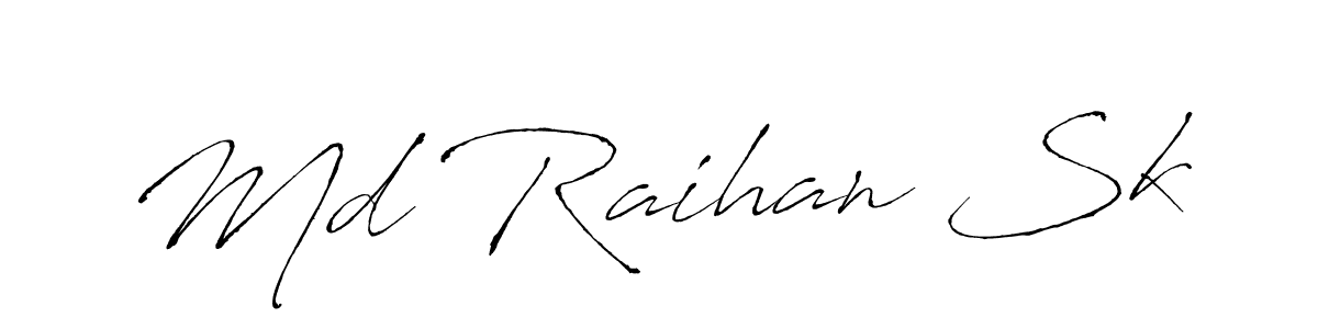 Also You can easily find your signature by using the search form. We will create Md Raihan Sk name handwritten signature images for you free of cost using Antro_Vectra sign style. Md Raihan Sk signature style 6 images and pictures png