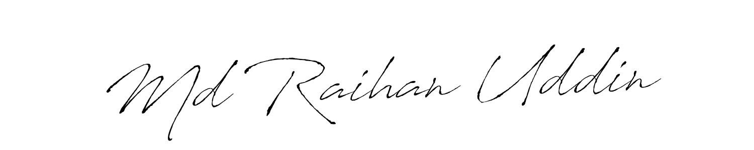 Make a short Md Raihan Uddin signature style. Manage your documents anywhere anytime using Antro_Vectra. Create and add eSignatures, submit forms, share and send files easily. Md Raihan Uddin signature style 6 images and pictures png