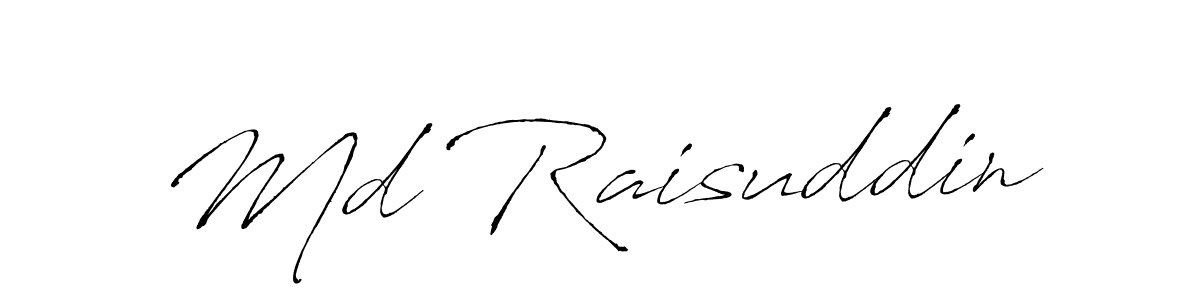 Make a beautiful signature design for name Md Raisuddin. With this signature (Antro_Vectra) style, you can create a handwritten signature for free. Md Raisuddin signature style 6 images and pictures png