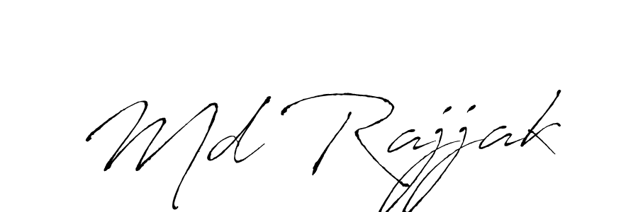 How to make Md Rajjak name signature. Use Antro_Vectra style for creating short signs online. This is the latest handwritten sign. Md Rajjak signature style 6 images and pictures png