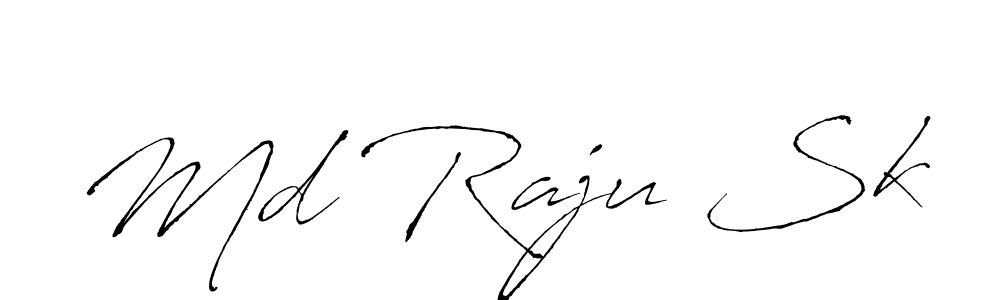 Create a beautiful signature design for name Md Raju Sk. With this signature (Antro_Vectra) fonts, you can make a handwritten signature for free. Md Raju Sk signature style 6 images and pictures png