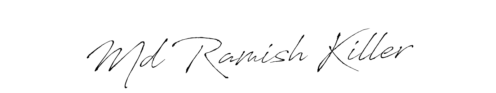 if you are searching for the best signature style for your name Md Ramish Killer. so please give up your signature search. here we have designed multiple signature styles  using Antro_Vectra. Md Ramish Killer signature style 6 images and pictures png