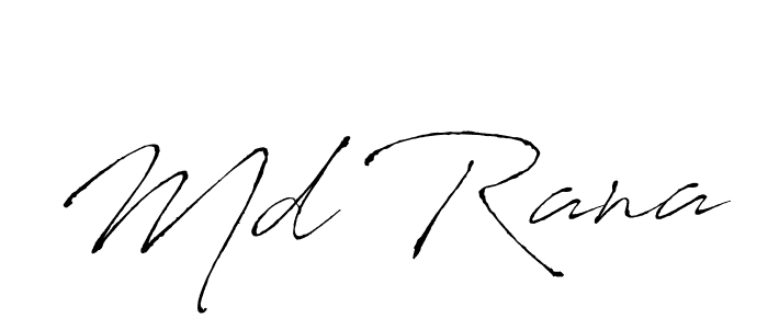 Use a signature maker to create a handwritten signature online. With this signature software, you can design (Antro_Vectra) your own signature for name Md Rana. Md Rana signature style 6 images and pictures png