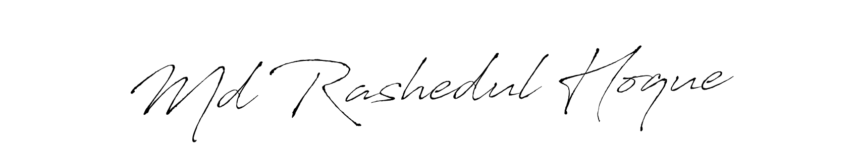 Design your own signature with our free online signature maker. With this signature software, you can create a handwritten (Antro_Vectra) signature for name Md Rashedul Hoque. Md Rashedul Hoque signature style 6 images and pictures png