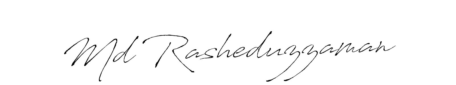 How to make Md Rasheduzzaman name signature. Use Antro_Vectra style for creating short signs online. This is the latest handwritten sign. Md Rasheduzzaman signature style 6 images and pictures png