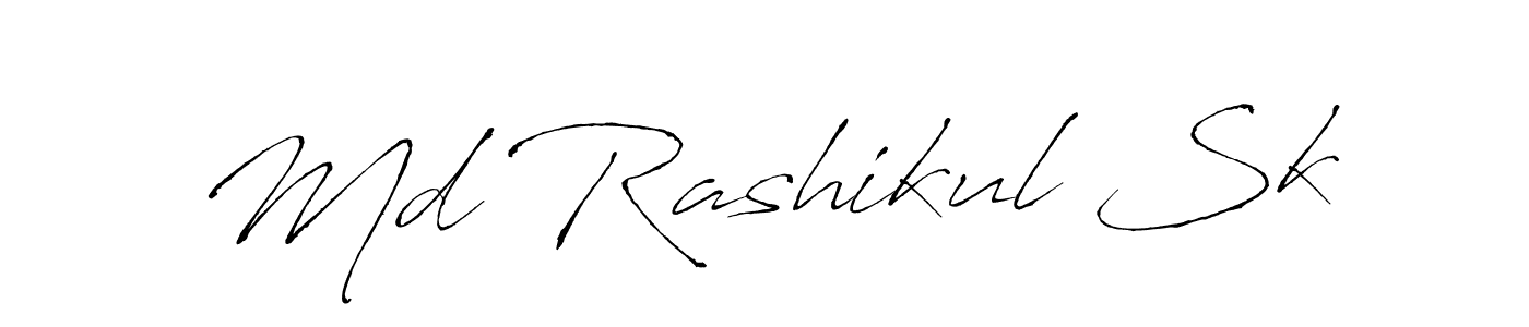 How to make Md Rashikul Sk signature? Antro_Vectra is a professional autograph style. Create handwritten signature for Md Rashikul Sk name. Md Rashikul Sk signature style 6 images and pictures png