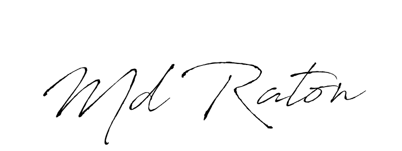 Make a beautiful signature design for name Md Raton. With this signature (Antro_Vectra) style, you can create a handwritten signature for free. Md Raton signature style 6 images and pictures png